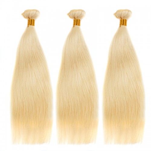 Virgin Natural Straight Hair Bundles 613# | Human Hair Wig | Lace Front